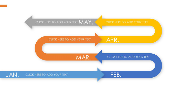 创意弯曲蛇形时间线PPT模板-美肚杀分享