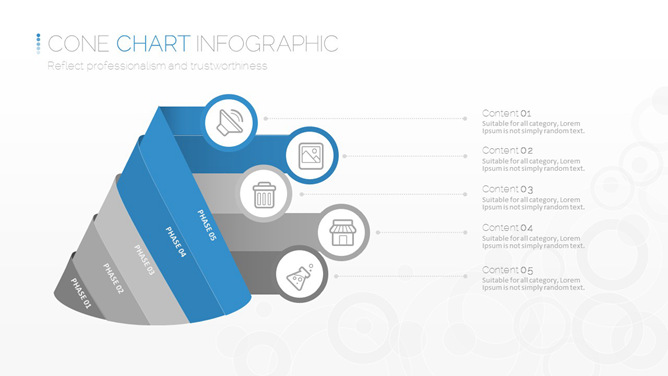 折叠效果并列关系PPT图形-美肚杀分享