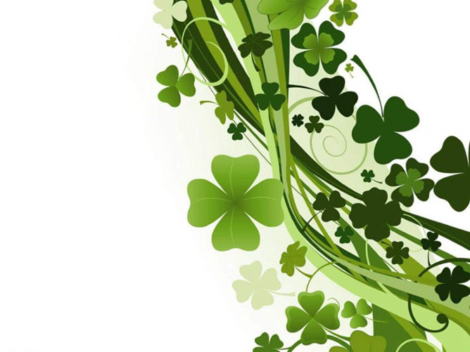 幸运四叶草幻灯片背景-美肚杀分享