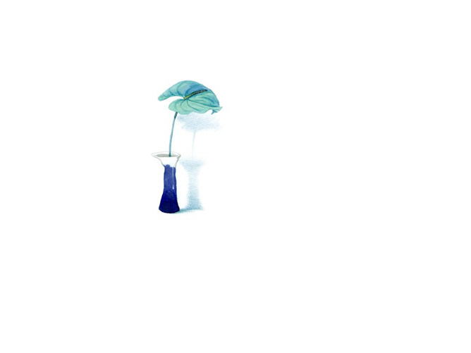小清新手绘水彩画PPT背景图片-美肚杀分享