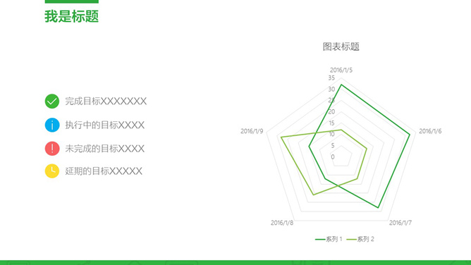 简约简洁PPT雷达图模板-美肚杀分享