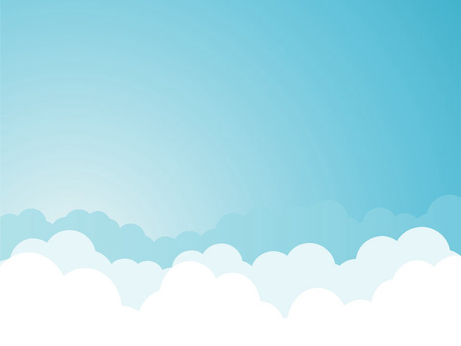 卡通蓝天白云PPT背景图片-美肚杀分享