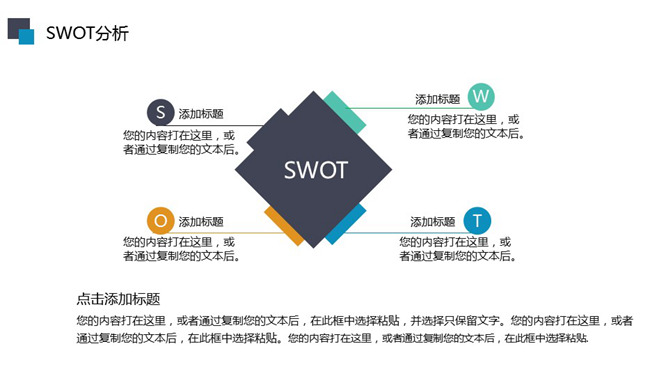 大方实用SWOT分析PPT素材-美肚杀分享