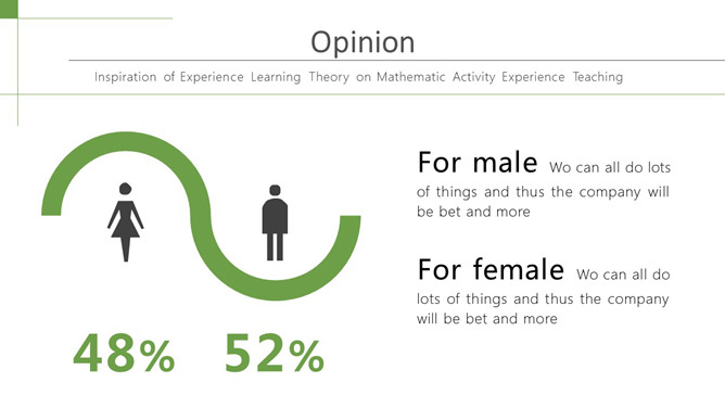 男女比例对比说明PPT模板-美肚杀分享