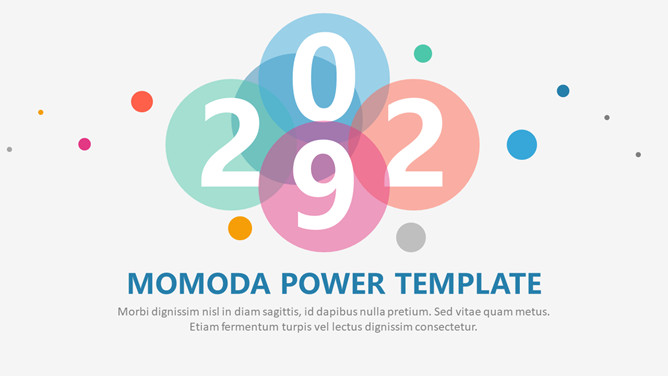 活泼小清新圆点PPT模板-美肚杀分享