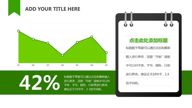 文件板夹说明PPT折线图模板-美肚杀分享