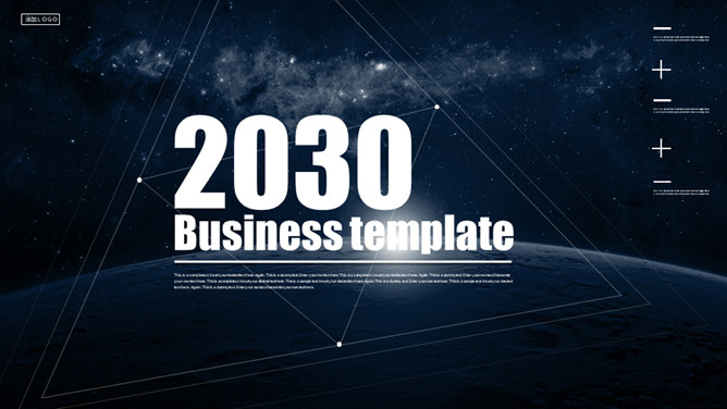 炫酷动态科幻宇宙星球PPT模板-美肚杀分享