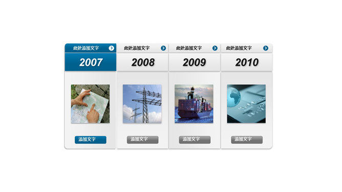 带图片公司大事记PPT图表-美肚杀分享