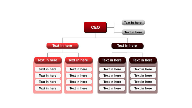 经典PPT组织结构图模板-美肚杀分享