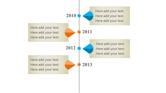 纵向文本框幻灯片时间轴-美肚杀分享