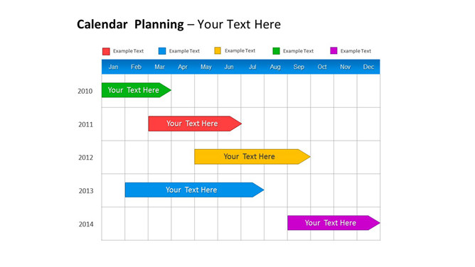 彩色项目进度计划PPT模板-美肚杀分享