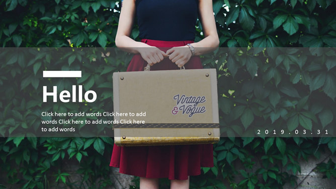 欧美风文艺范图文排版PPT模板-美肚杀分享