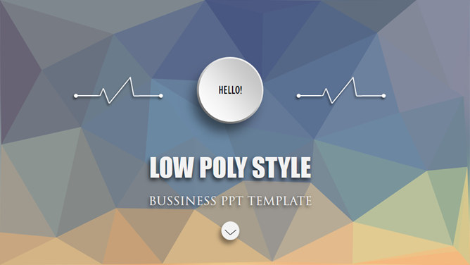 微立体多边形背景PPT模板-美肚杀分享