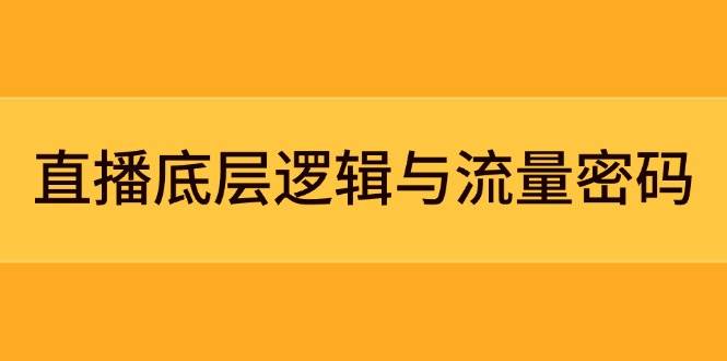 直播底层逻辑与流量密码：定位模型+案例拆解，急速流承接与数据优化全攻略网赚项目-美肚杀分享