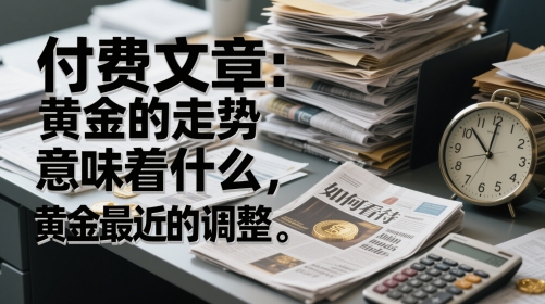 付费文章：黄金的走势意味着什么，如何看待黄金最近的调整网赚项目-美肚杀分享