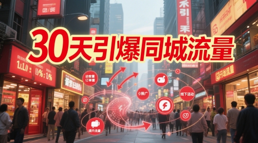 30天引爆同城流量：团购篇 认知篇 流量篇 来客篇 达人篇 老板人设IP篇 投流篇网赚项目-美肚杀分享