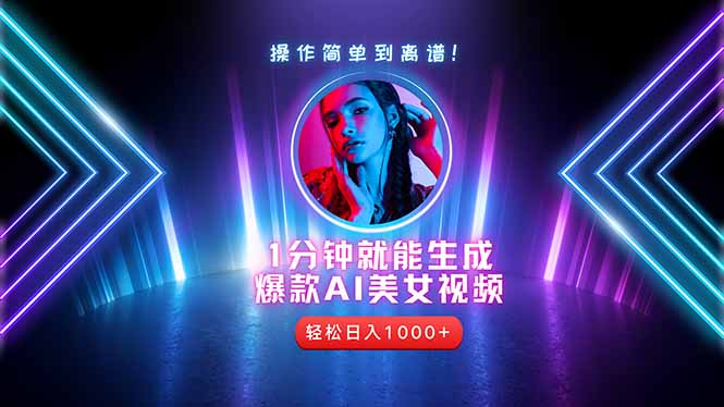 2025年最强副业:用AI做短视频,从零开始打造爆款账号!网赚项目-美肚杀分享