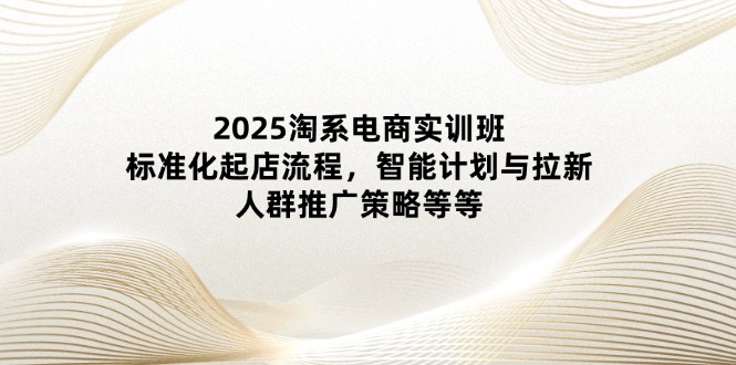 2025淘系电商实训班:标准化起店流程,智能计划与拉新,人群推广策略等等网赚项目-美肚杀分享