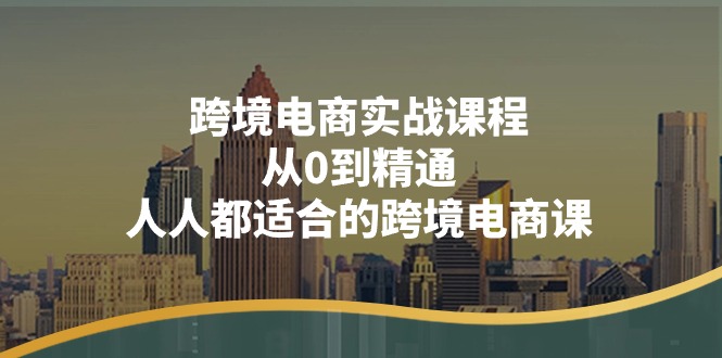 跨境电商实战课程：从0到精通，人人都适合的跨境电商课（14节课）网赚项目-美肚杀分享