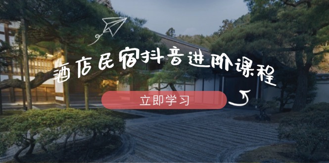 酒店民宿抖音进阶课程,掌握流量渠道与推流逻辑,打造爆款内容网赚项目-美肚杀分享