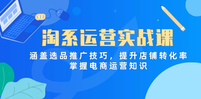 淘系运营实战课，涵盖选品推广技巧，提升店铺转化率，掌握电商运营知识网赚项目-美肚杀分享
