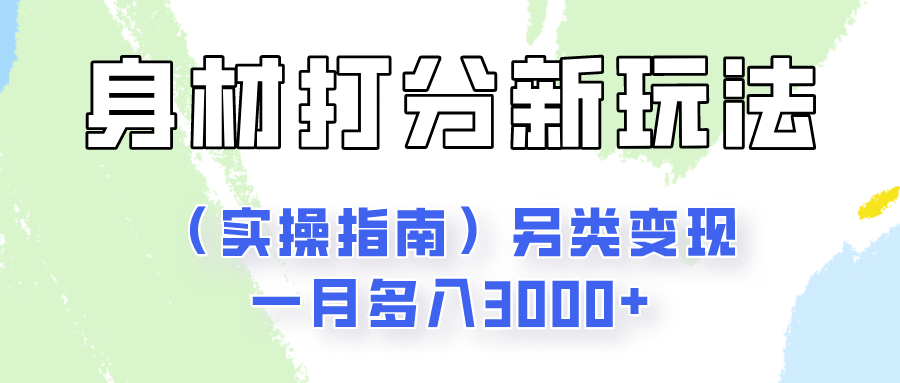身材颜值打分新玩法（实操指南）另类变现一月多入3000+网赚项目-美肚杀分享