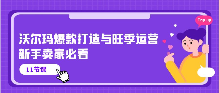沃尔玛爆款打造与旺季运营，新手卖家必看（11节视频课）网赚项目-美肚杀分享