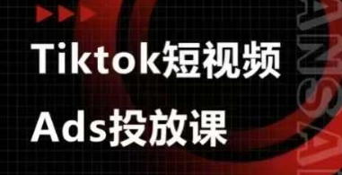 Ads视频投放课，tiktok短视频广告投放课网赚项目-美肚杀分享