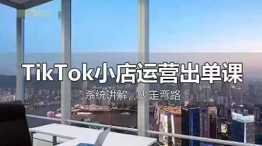 TikTok小店运营出单课，从开店选品、运营出单、发货回款，进行全流程讲解网赚项目-美肚杀分享