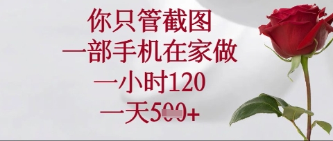 你只管截图,一部手机在家操作,一小时120.一天5张【揭秘】网赚项目-美肚杀分享
