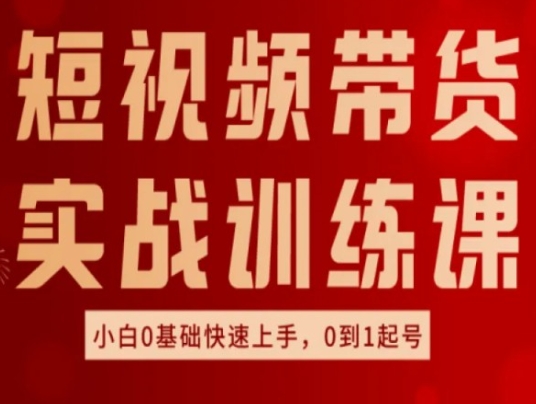 短视频带货实战训练课，好物分享实操，小白0基础快速上手，0到1起号网赚项目-美肚杀分享