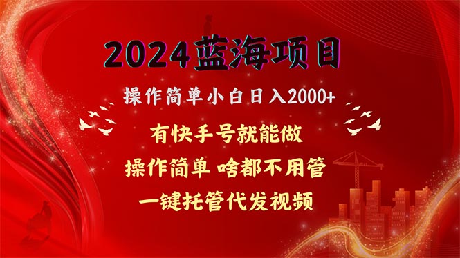 2024蓝海项目，网盘拉新，操作简单小白日入2000+，一键托管代发视频，…网赚项目-美肚杀分享