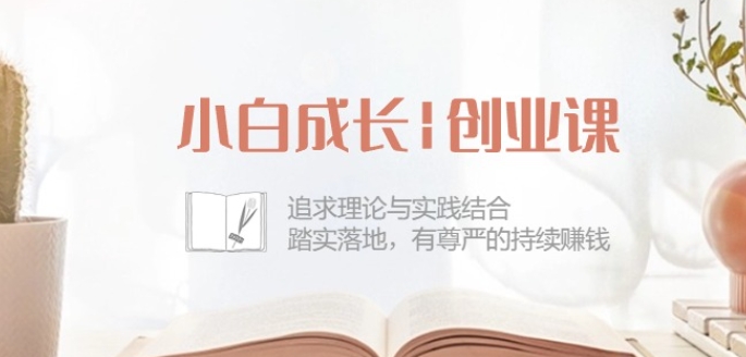 小白成长创业课:追求理论与实践结合,踏实落地,有尊严的持续赚钱-美肚杀分享
