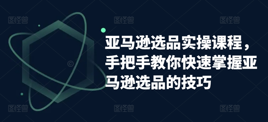 亚马逊选品实操课程，手把手教你快速掌握亚马逊选品的技巧网赚项目-美肚杀分享