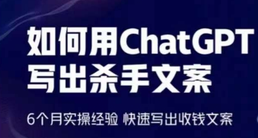 如何用ChatGPT写出杀手文案,6个月实操经验,快速写出收钱文案网赚项目-美肚杀分享