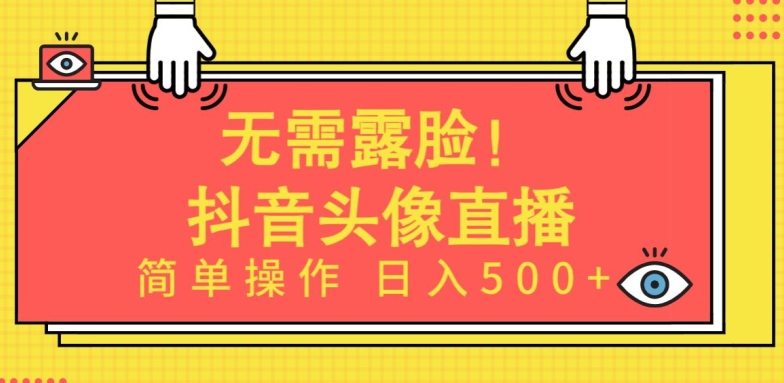 无需露脸，Ai头像直播项目，简单操作日入500+网赚项目-美肚杀分享