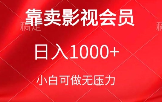 靠卖影视会员，日入1000+，落地保姆级教程，新手可学网赚项目-美肚杀分享