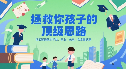付费文章:拯救你孩子的顶级思路,彻底聊透他的学业、事业、未来,含金量满满网赚项目-美肚杀分享