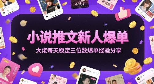 小说推文新人爆单大佬每天稳定三位数爆单经验分享网赚项目-美肚杀分享