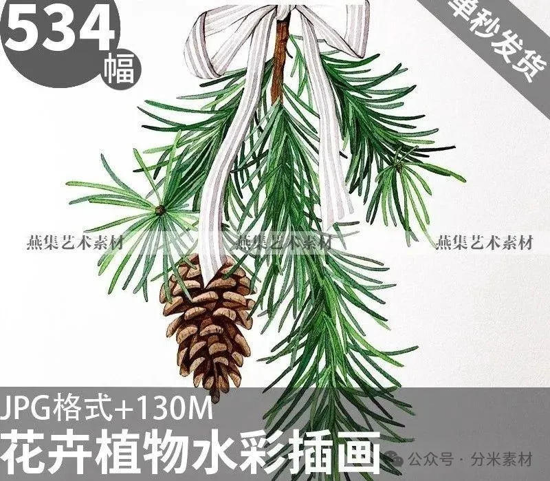 534幅,348水彩插画师by_mia_illust水彩手绘植物花卉色彩临摹作品集-美肚杀分享