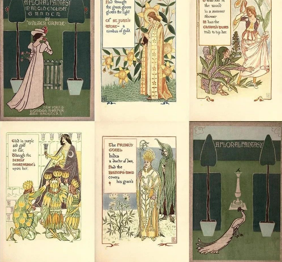 复古Junk Journal古老幻想花园插画图集 电子手帐素材-美肚杀分享