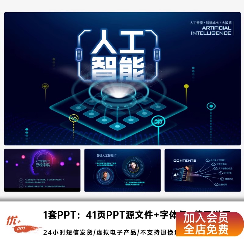 图片[5]-41 页 AI 科技风 PPT 模板有多牛？动态图表 + 智能排版，让工作总结直接碾压同事-美肚杀分享