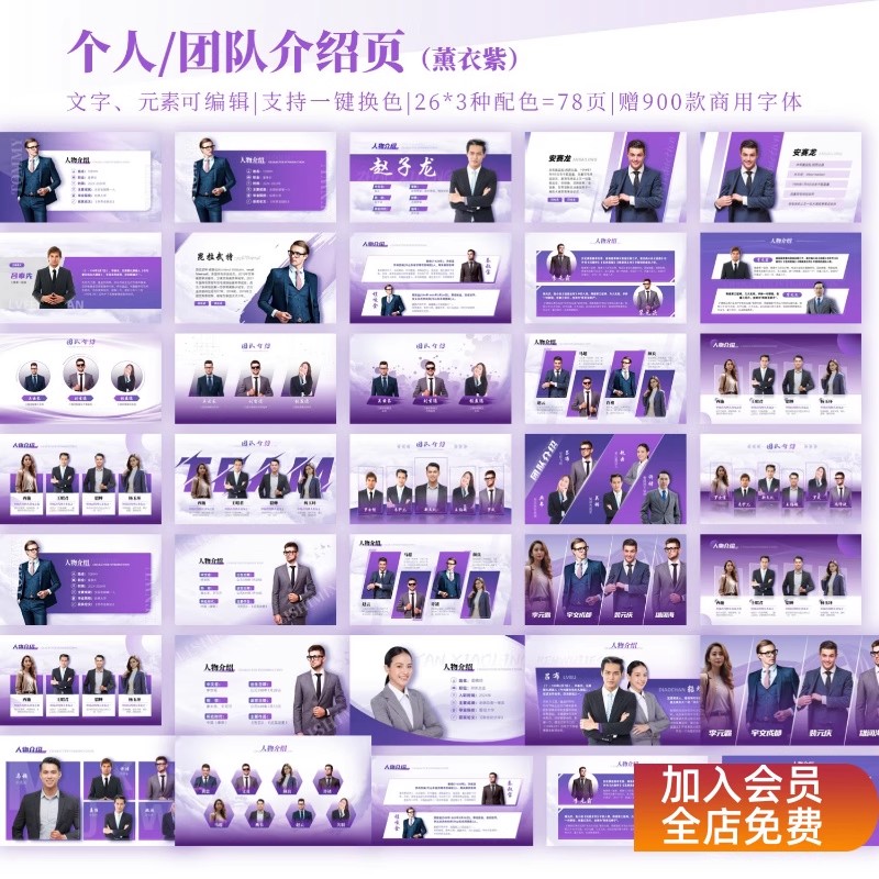 图片[7]-个人介绍人物介绍团队介绍页排版职场PPT模板素材-美肚杀分享