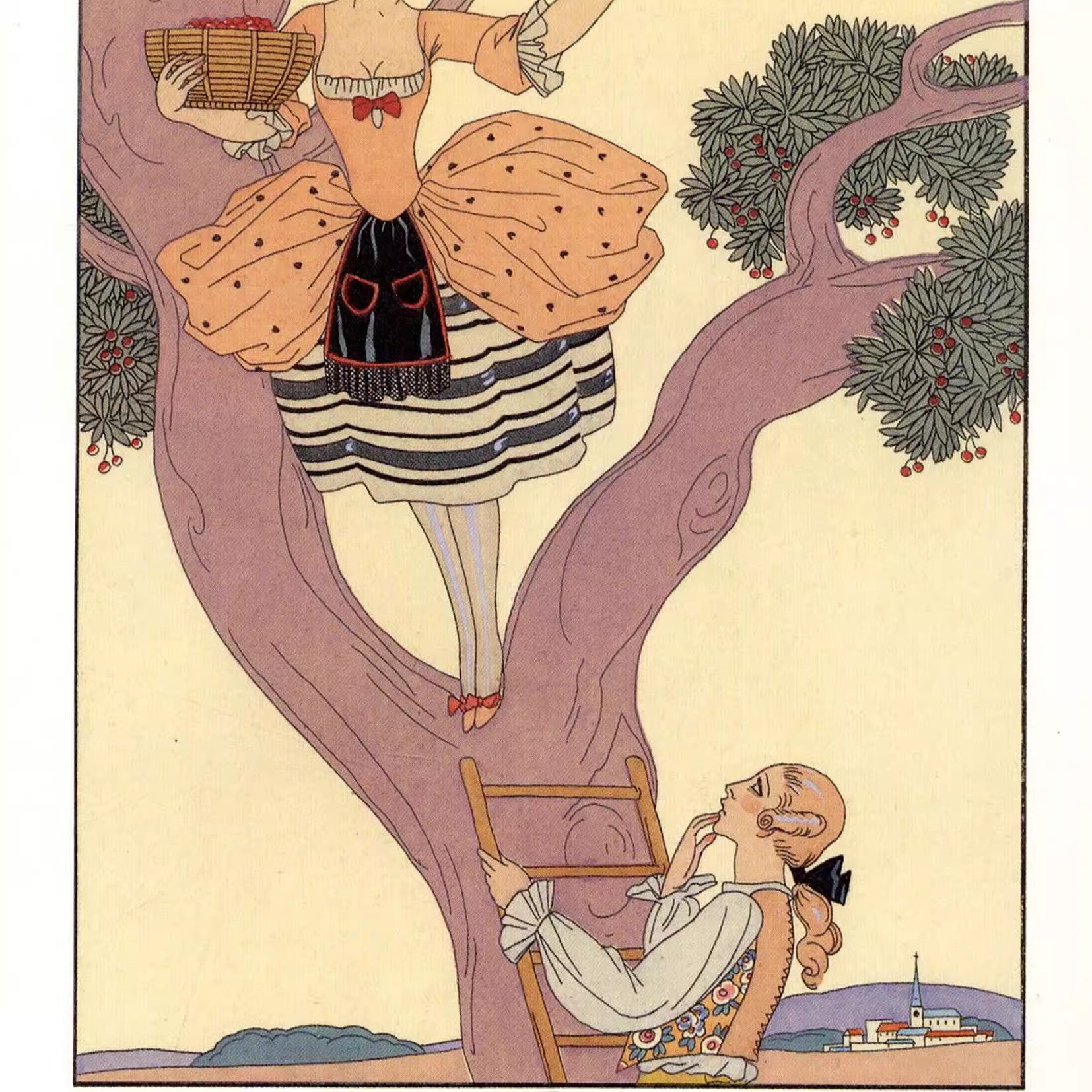 图片[11]-244幅，乔治巴比尔George Barbier法国装饰Art Deco艺术插画设计参考素材-美肚杀分享