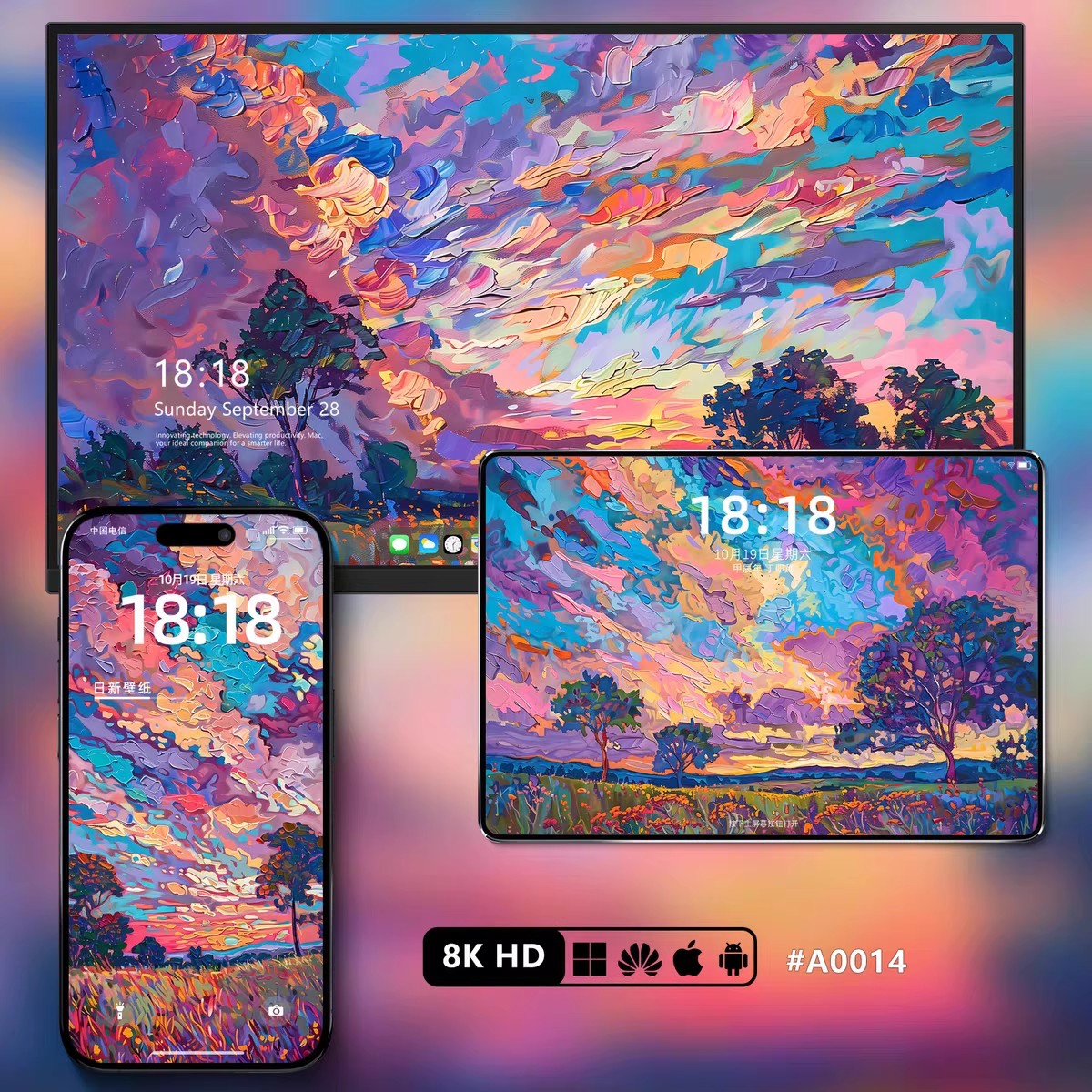 图片[11]-60 张 8K 碧野蓝波壁纸，苹果、iPad 都适配-美肚杀分享