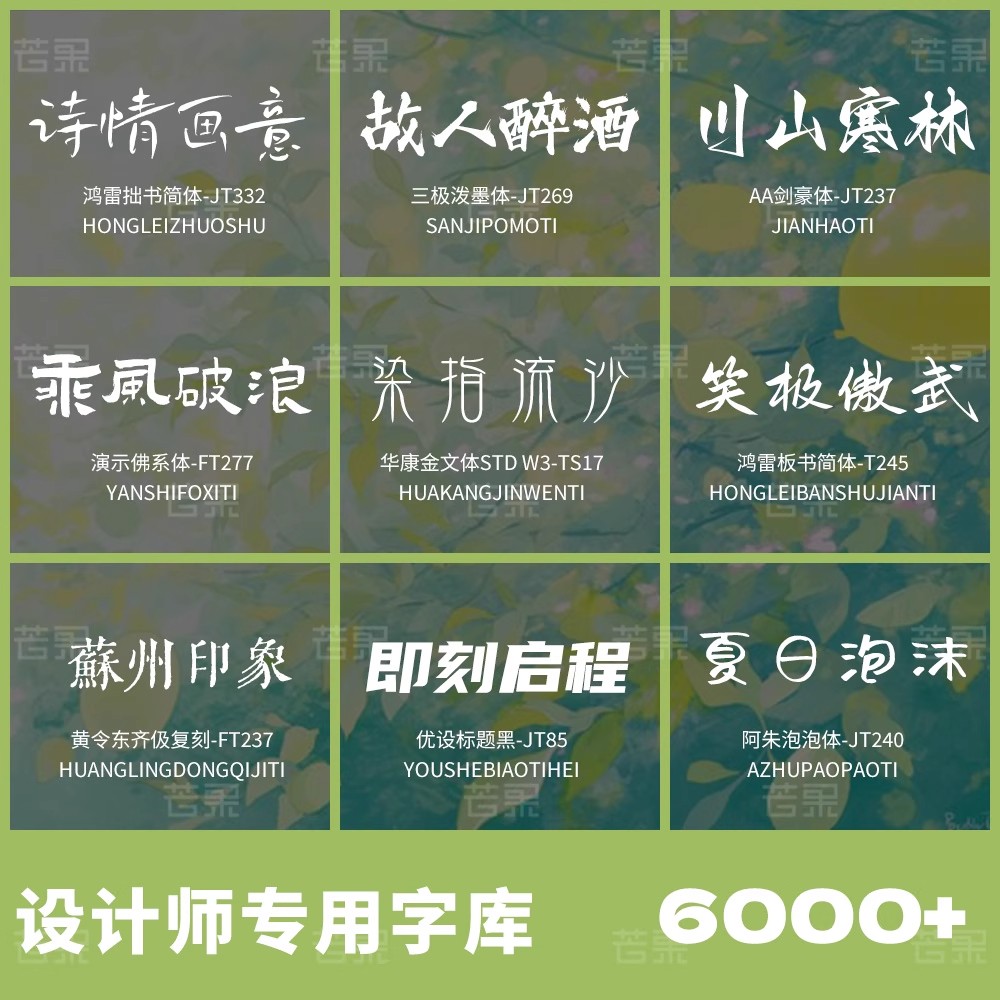 图片[37]-【6000 款字体库】Procreate+PS 通用！AI 设计中英文书法毛笔素材，免费商用无限制-美肚杀分享
