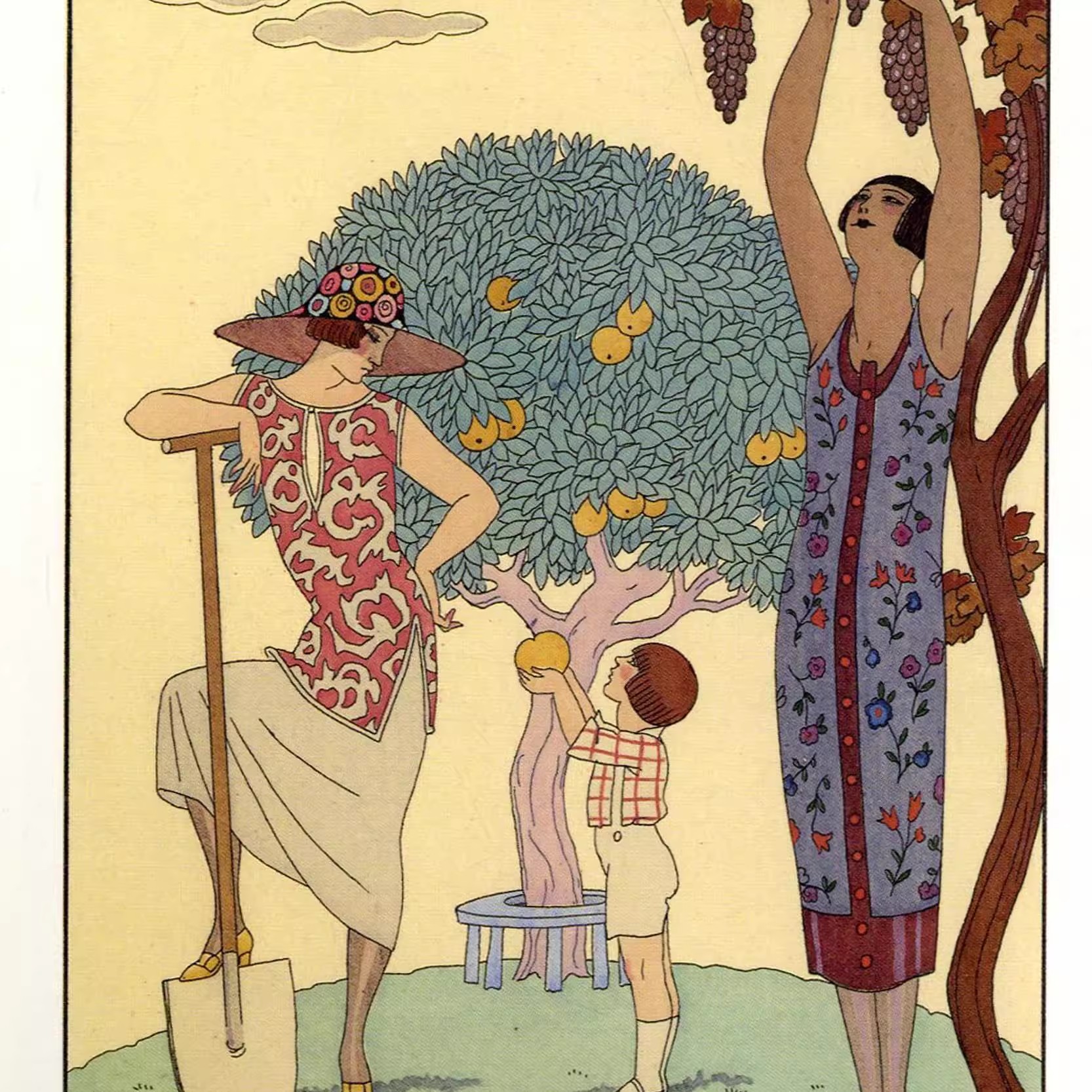 图片[12]-244幅，乔治巴比尔George Barbier法国装饰Art Deco艺术插画设计参考素材-美肚杀分享