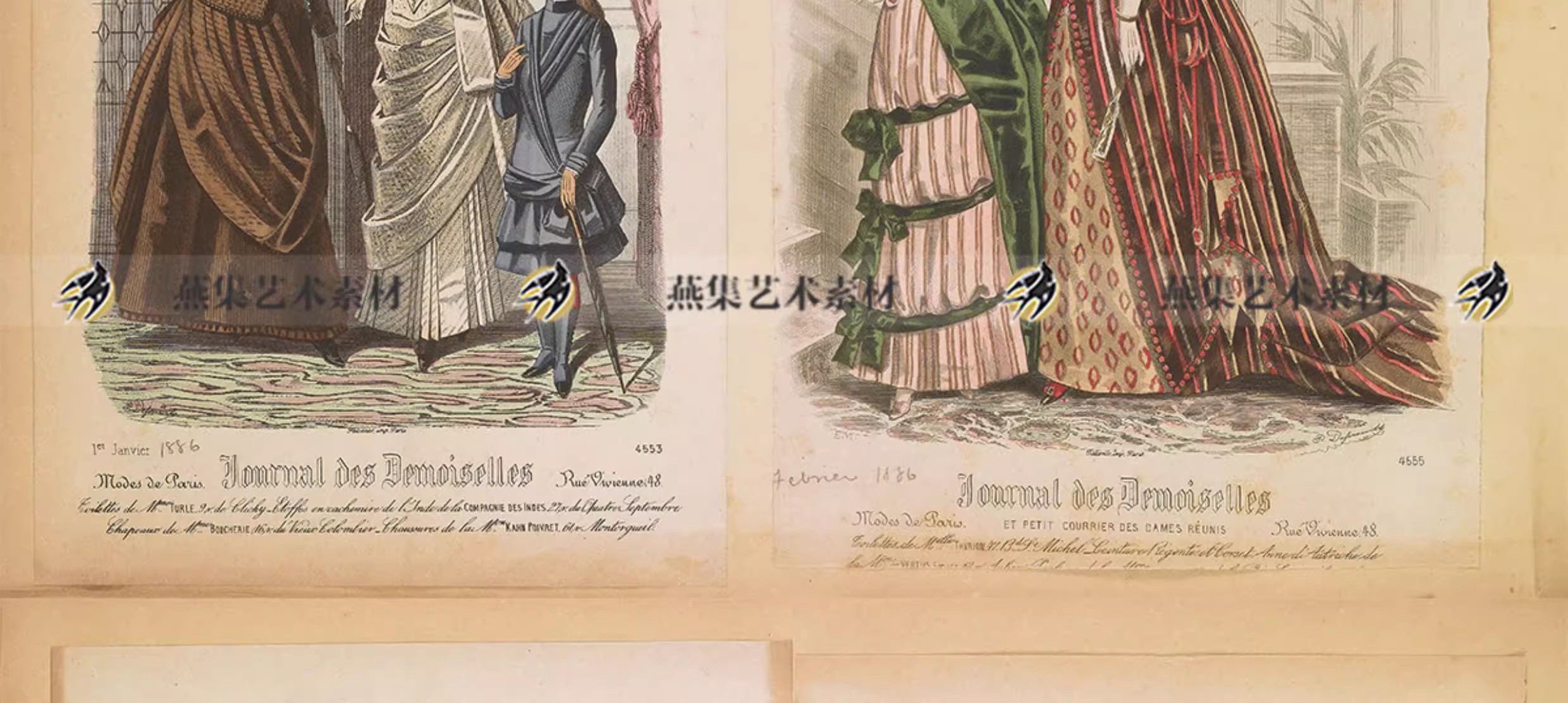 图片[3]-271幅，18至19世纪欧美时尚服饰欧洲复古服装参考临摹资料电子图手账素材-美肚杀分享