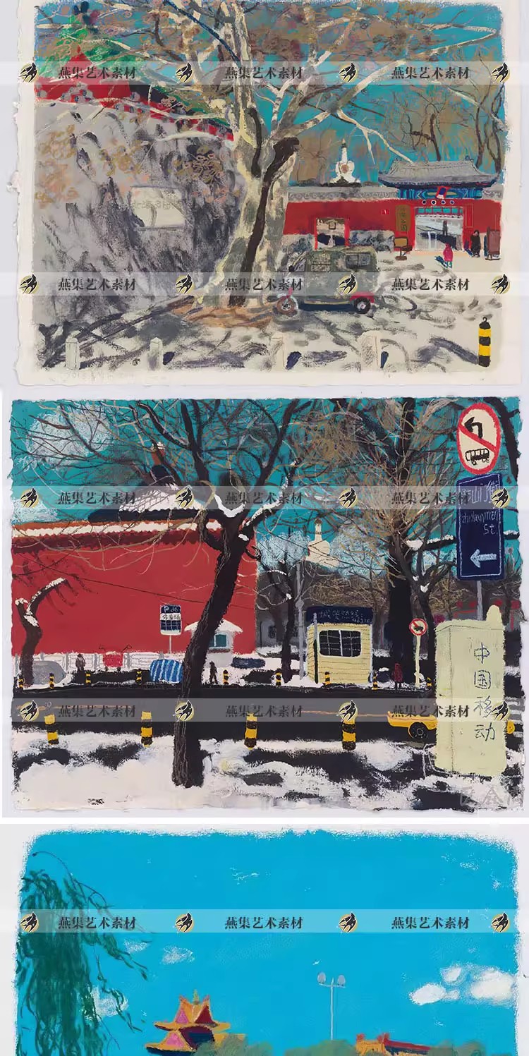 图片[3]-355幅，张央美王玉平教授油画作品集 北京趣味小画电子版图片临摹素材-美肚杀分享