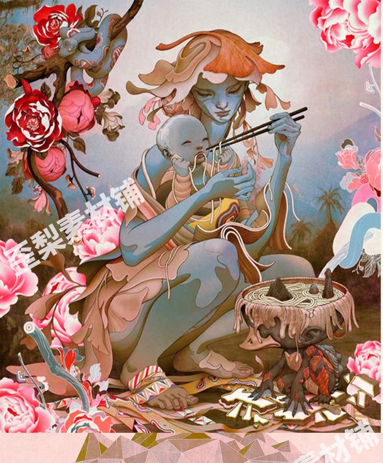 1070张,詹姆士·简James Jean怪诞创意插画集手绘稿绘画临摹电子图片素材-美肚杀分享